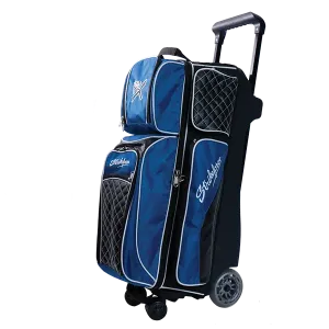 KR Strikeforce Royal Flush 3 Ball 360 Triple Roller Black Bowling Bag