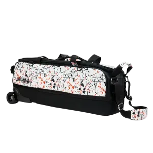 KR Dye Sub 3 Ball Slim Triple Roller Splash White Black Red Bowling Bag