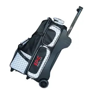 Epic 4 Ball Inline Superior White Black Plaid Bowling Bag