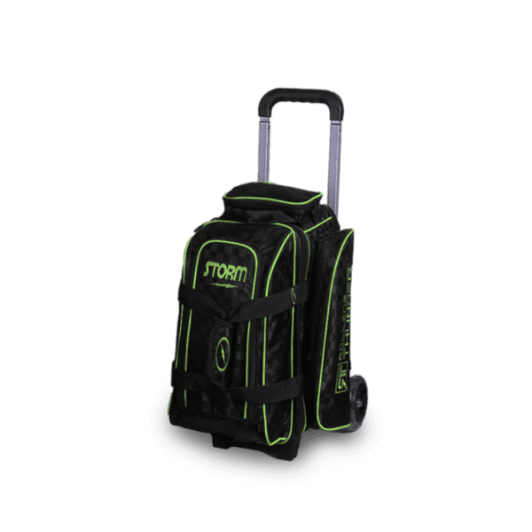 Storm Rolling Thunder 2 Ball Roller Checkered Black Lime Bowling Bag