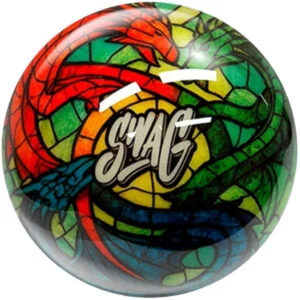 SWAG Dragon Stained Glass Clear Bowling Ball